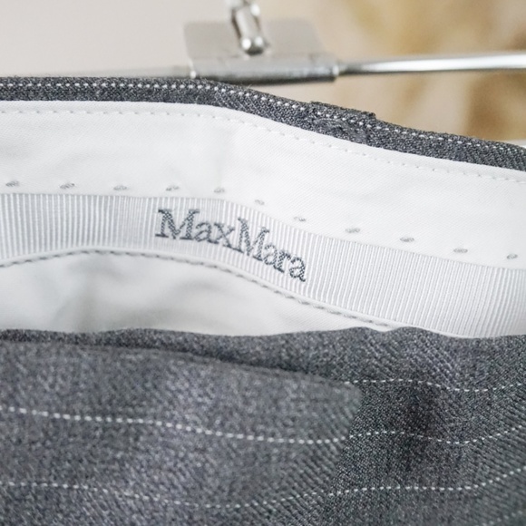 MAX MARA Pinstriped woolblend bootcut trousers - Picture 6 of 8